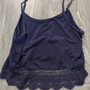 XS Navy Crop Top